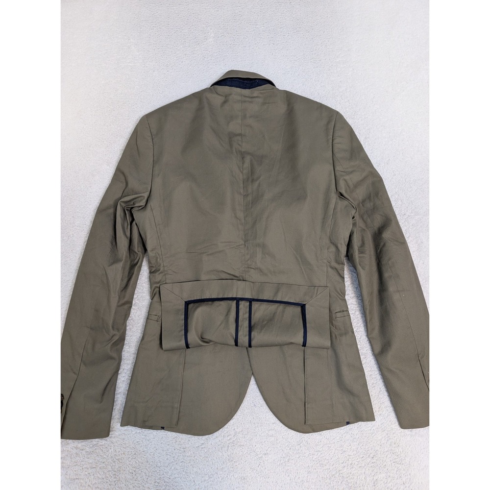 NEW H&M Men's Slim Fit Sport Coat Suit Jacket Blazer 36R 2 Button Vented Green - Picture 8 of 8